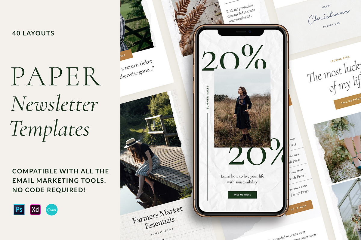 Paper Newsletter Templates, an Email Template by Sparrow & Snow (Photo 1 of 9)
