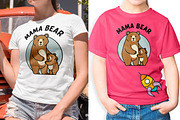 Mama Bear Mother's Day Shirt SVG, an Animal Illustration by Ghagra (Thumbnail 6 of 7)