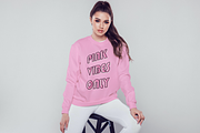 Pink Vibes Only Glam Girl Clipart, an Illustration by CherithDrawsThings (Thumbnail 6 of 7)