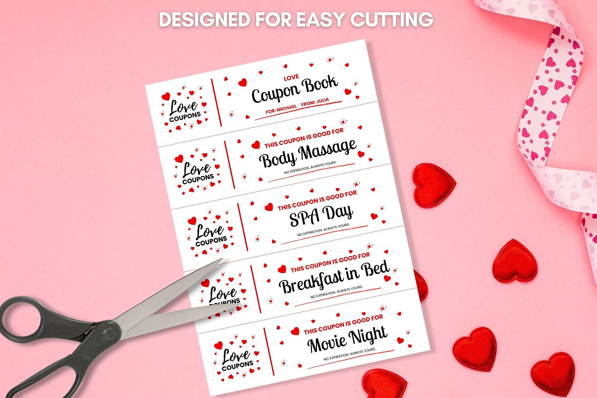 Love Coupons Book Printable Canva, a Print Template by GraphiCarola (Photo 5 of 8)