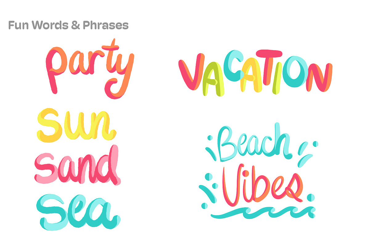 Bubbly Summer Graphic Elements, a Solid Icon by KT Art & Design (Photo 3 of 9)