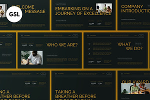 Green Company Profile Google Slide, a Presentation Template by graphicook