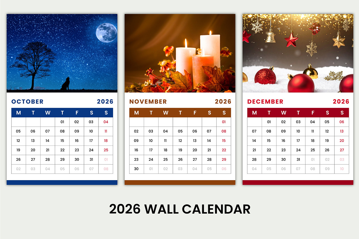 2026 Full Year Wall Calendar Canva, a Stationery Template by Mustafiz (Photo 8 of 8)