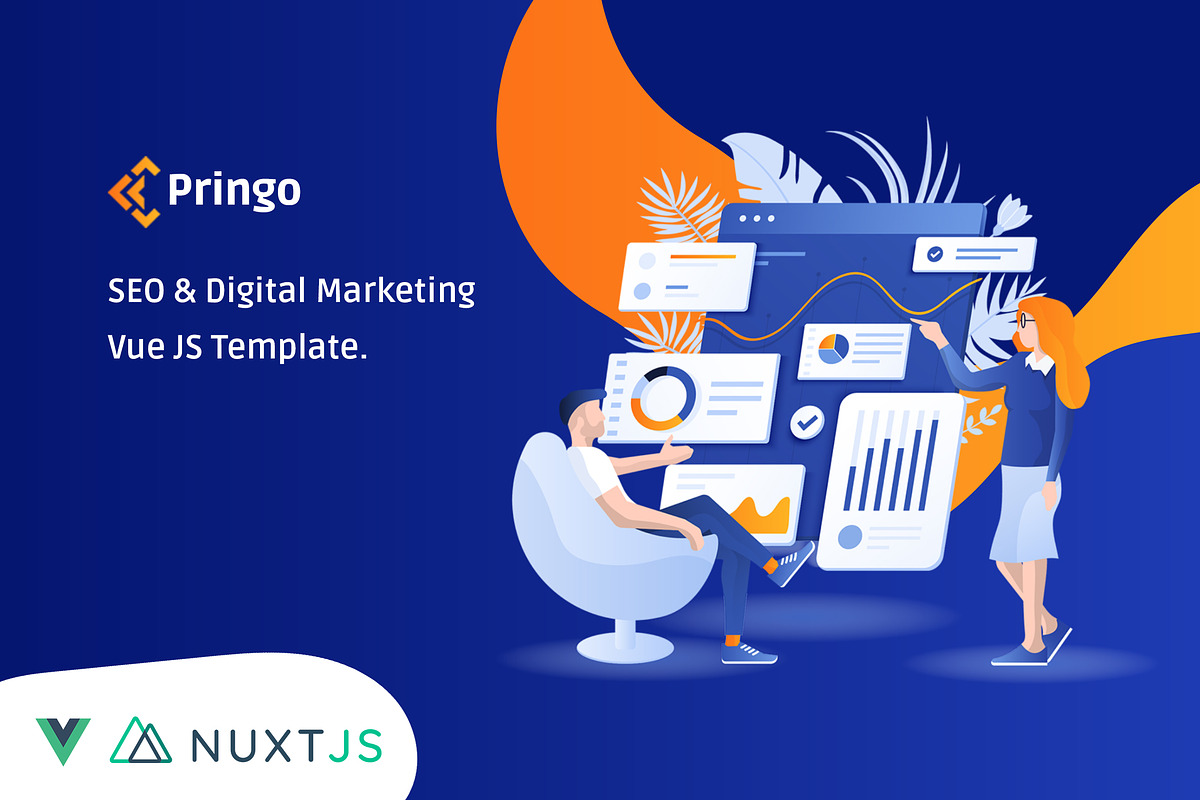 Digital Marketing Vue JS Template, a Vue Template by HasThemes (Photo 1 of 3)
