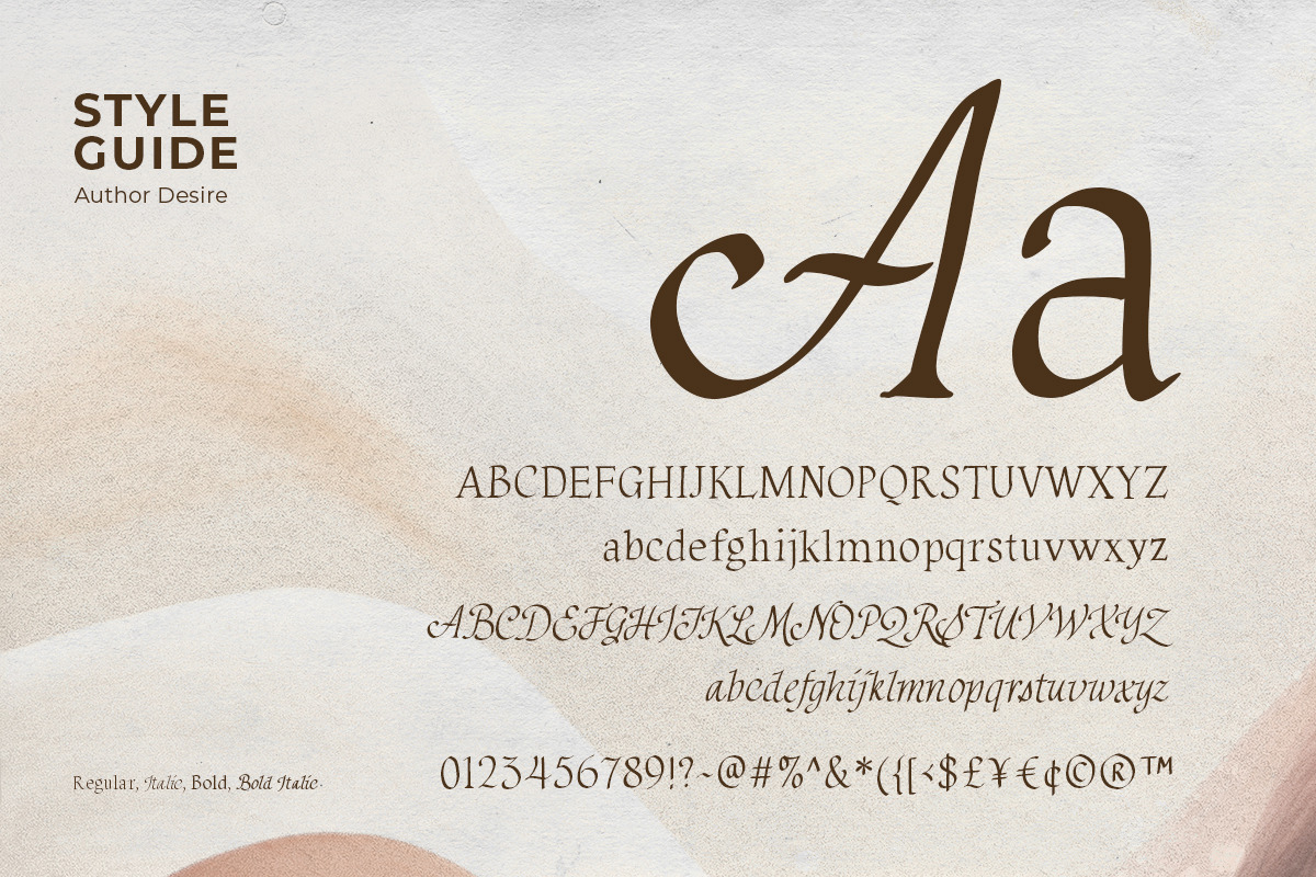 Author Desire - Handwritten Serif, a Serif Font by Sarid Ezra (Photo 9 of 9)