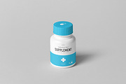 Supplement Jar & Box Mock-up 8, a Cups & Container Mockup by Yogurt86 (Thumbnail 5 of 12)
