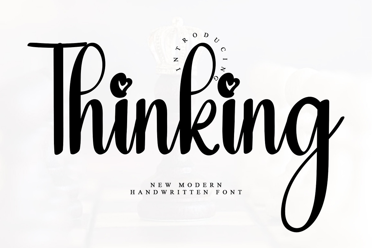 Thinking, a Handwritten Font by InermediaSTUDIO (Photo 1 of 7)