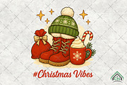 Christmas Vibes PNG, an Illustration by Craft Nest (Thumbnail 1 of 6)