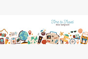Time to travel banner background, an Object Illustration by Good Studio (Thumbnail 2 of 3)