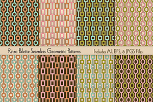 Retro Palette Seamless Geometrics, a Pattern Graphic by Melissa Held Designs