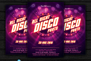 All Night Disco Party, a Flyer Template by DesignWorkz (Thumbnail 1 of 2)