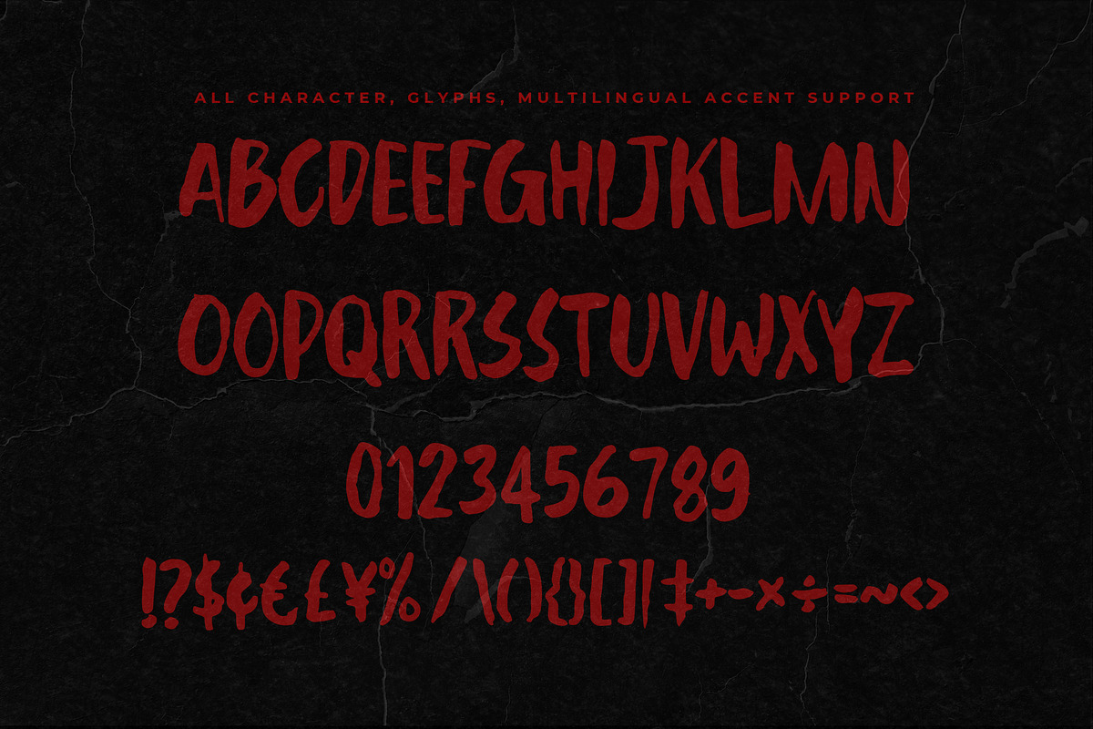 Unless - Terror Brush Font, a Font by Gassstype (Photo 7 of 8)