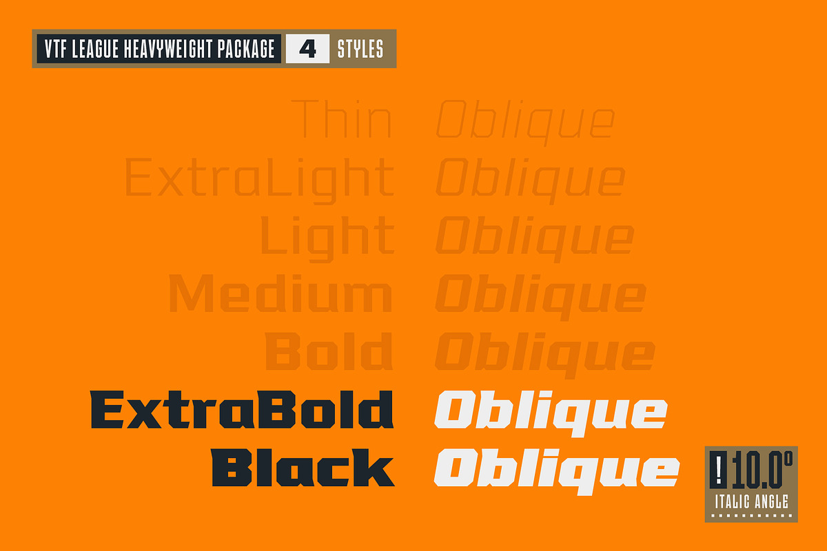 VTF League – Heavyweight Package, a Font by VarsityType® (Photo 3 of 6)