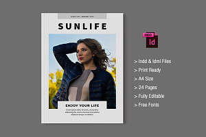 Minimal Lifestyle Magazine Template, a Magazine Template by xtratimebd