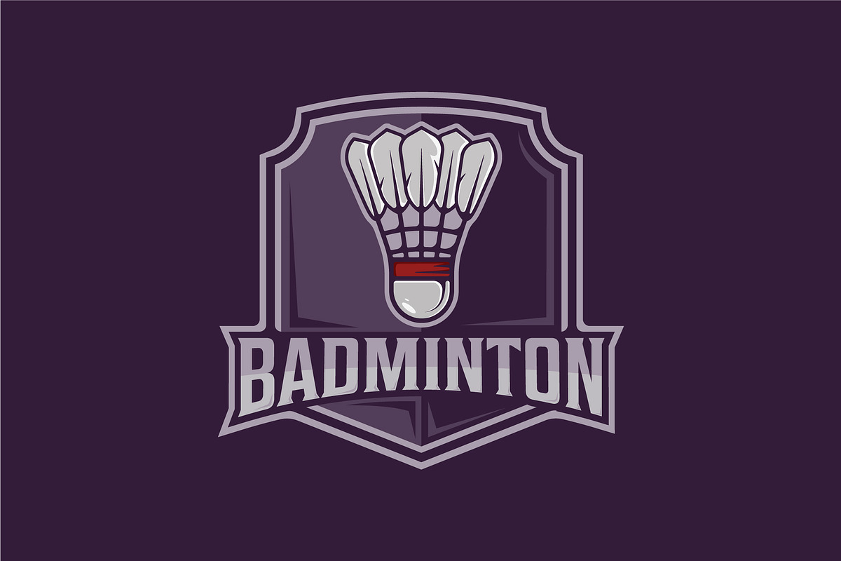 shuttlecock of badminton emblem logo, a Branding & Logo Template by zyxroun shop