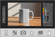 Mug Mockup on Kitchen PSD, a Cups & Container Mockup by Bruno's Shop (Thumbnail 3 of 4)