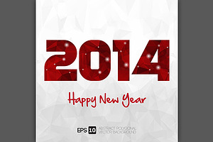 Happy New Year 2014 Polyonal Style