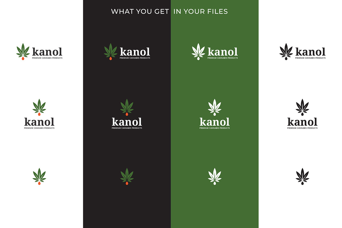 Kanol Cannabis Hemp Marijuana Logo, a Branding & Logo Template by Tovarkovdesign (Photo 4 of 6)