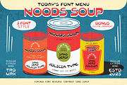 Noods Soup | Retro Vintage Typeface, a Sans Serif Font by Jolicia Type (Thumbnail 1 of 14)