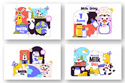 10 World Milk Day Illustration, a Food Illustration by denayunebgt (Thumbnail 2 of 4)