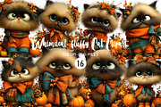 Whimsical Fluffy Cat Clipart, a Seasonal Illustration by Designworld (Thumbnail 1 of 8)