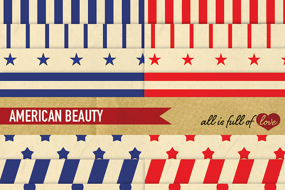 -20% American Red Blue Patterns Pack preview 2
