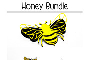 Honey Bee vector Honeycomb patterns, a Food Illustration by DigitalArsiart (Thumbnail 3 of 4)