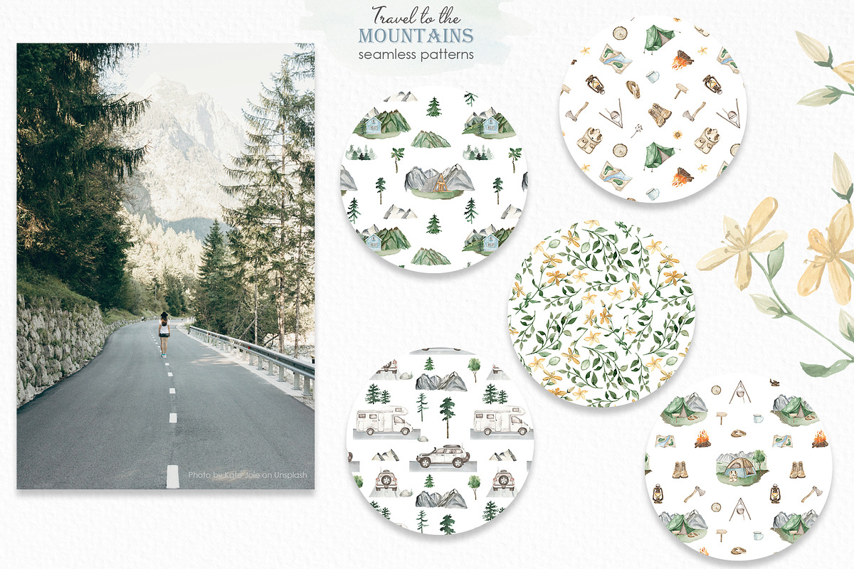 Travel to the mountains watercolor, an Illustration by Marina Ermakova (Photo 10 of 12)