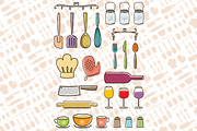 Retro Utensils, a Food Illustration by SasiHouse (Thumbnail 3 of 4)