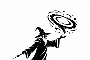 silhouette a mysterious wizard, an Illustration by Amazin_art (Thumbnail 18 of 19)