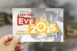 New Year Eve Postcard Template