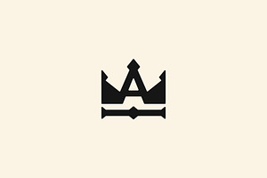 Inital A king royal logo Template