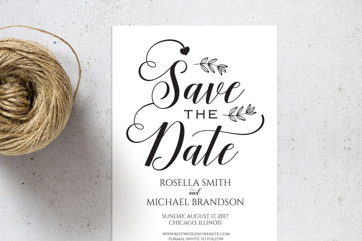 Save the Date Template SHR206, an Invitation Template by Shafura_Wedding (Photo 2 of 5)