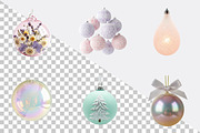 Pastel Christmas Ornaments Art Bundl, an Illustration by SVGArt (Thumbnail 4 of 8)