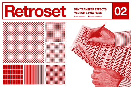 Retroset 02 - Dry Transfer Effects, an Object Graphic by Offset