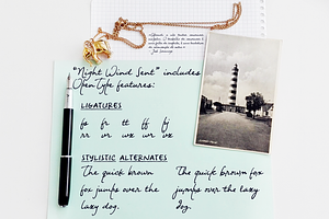 Night Wind Sent Handwritten Font