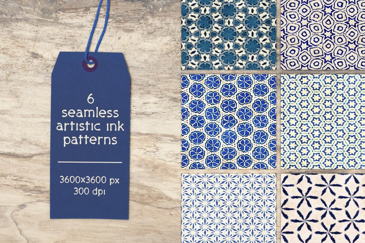 6 artistic ink floral patterns, a Pattern Graphic by SunArt (Photo 2 of 3)