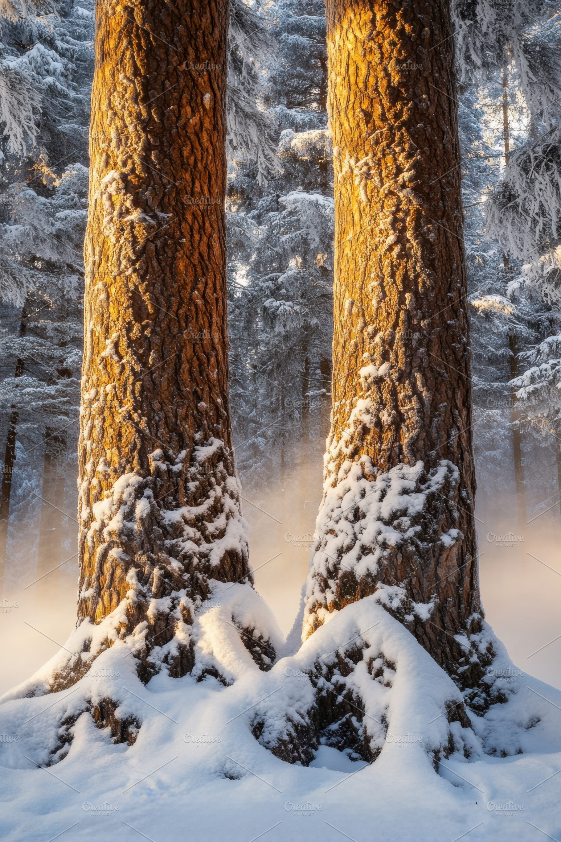 Minimalist Winter Forest in Finland, a Nature Photo by Virgo Studio