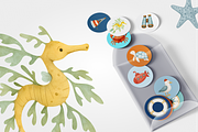 Large set of cute sea illustrations, an Animal Illustration by Yana_mide (Thumbnail 6 of 10)