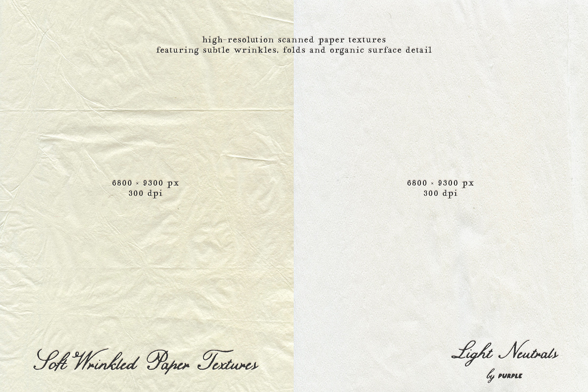 Soft Wrinkled Paper Textures: Light, a Texture Graphic by Purple (Photo 6 of 14)