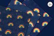 Rainbow Blue Denim Embroidery, a Pattern Graphic by Creative Store (Thumbnail 4 of 5)