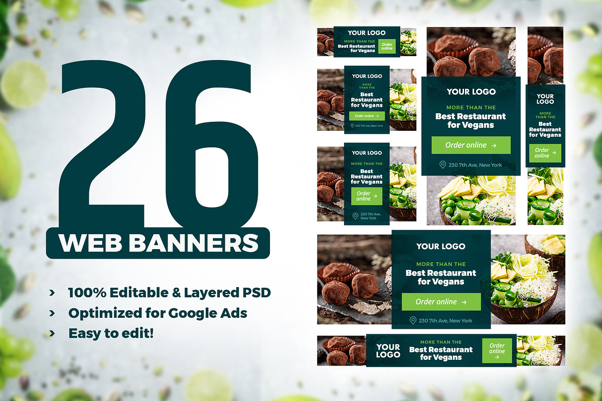 26 Web Banners for Google Ads, a Templates & Theme by Better Be a Designer (Photo 1 of 6)