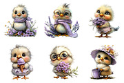 Summer Funny Chick Clipart, an Illustration by SinaCreation (Thumbnail 2 of 10)