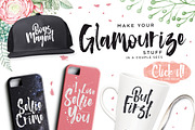 The Glamz watercolor brush logo font, a Script Font by Ian Irwanwismoyo (Thumbnail 2 of 12)