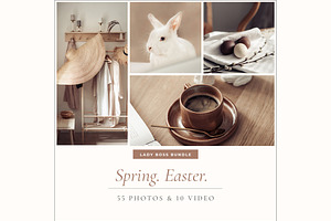 SPRING. EASTER. Lady Boss Bundle., a Social Media Template by OntheMoon