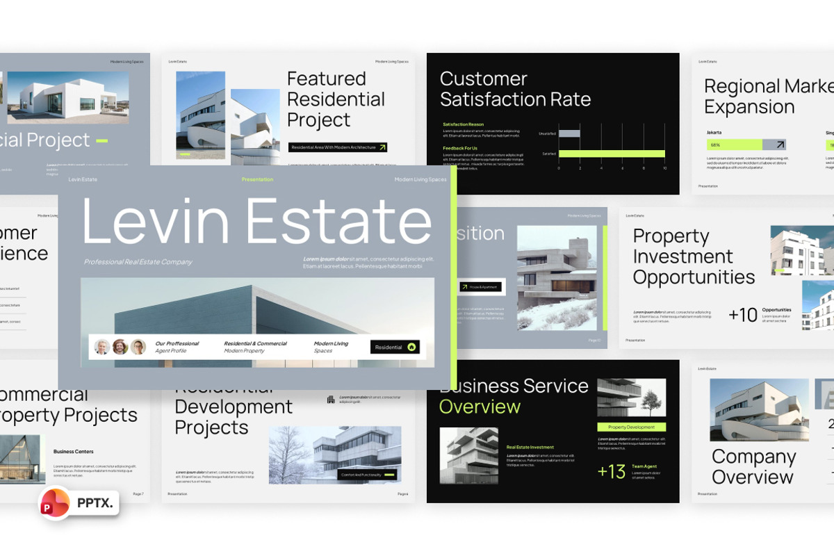 Modern Real Estate PowerPoint, a Presentation Template by Loin Studio (Photo 1 of 4)