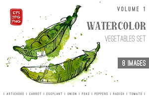 Oh My Veggies! | Watercolor set