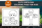 Cute Earth Day Coloring Page, an Education Illustration by Salaly (Thumbnail 6 of 6)
