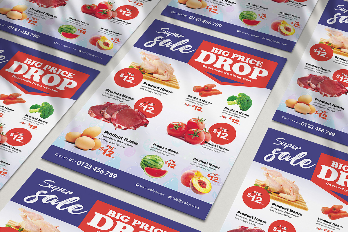 Supermarket Grocery Flyer Template, a Flyer Template by jobnabru (Photo 1 of 2)