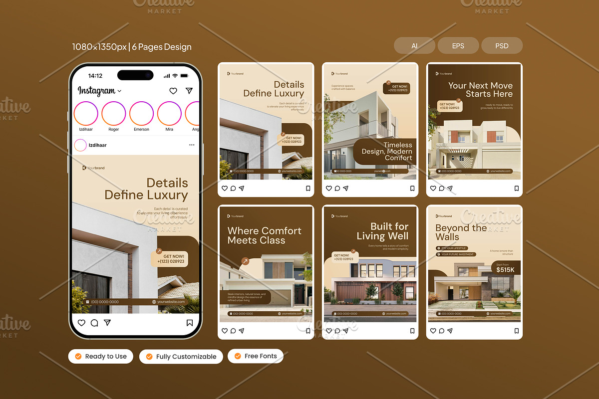 Real Estate - Instagram Post, a Social Media Template by Izdihaar_Studio (Photo 1 of 4)